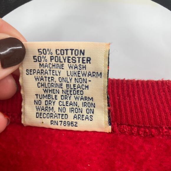 Vintage Arkansas Razorbacks Fleece Lined Sweatshirt XL Unisex 80s 90s - Picture 4 of 8